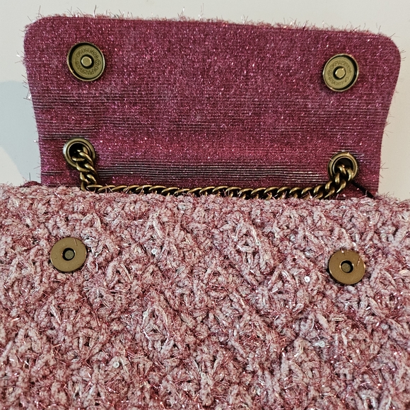 NWT Kurt Geiger London Kensington Tweed pink shoulder w/dustbag - Picture 5 of 10